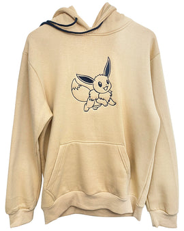 Pokemon Eevee Tan Hoodie – Embroidered Eevee
