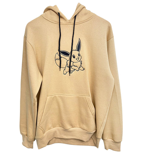 Pokemon Eevee Tan Hoodie – Embroidered Eevee