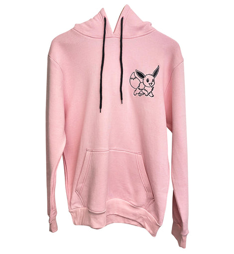 Pokemon Eevee Pink Hoodie – Embroidered Eevee
