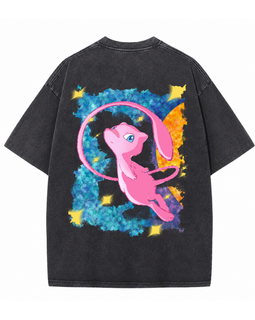 Mew EX Full Art 30th Anniversary Vintage Acid-Washed T-Shirt