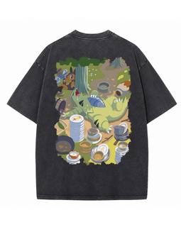Sleepy Tyranitar Vintage Acid-Washed T-Shirt