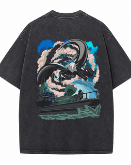 Lugia V Silver Tempest Vintage Acid-Washed T-Shirt