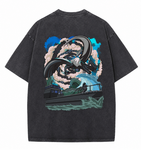 Lugia V Silver Tempest Vintage Acid-Washed T-Shirt