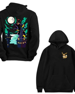 Pokemon Moonbreon Hoodie – Embroidered Eevee & Umbreon Print