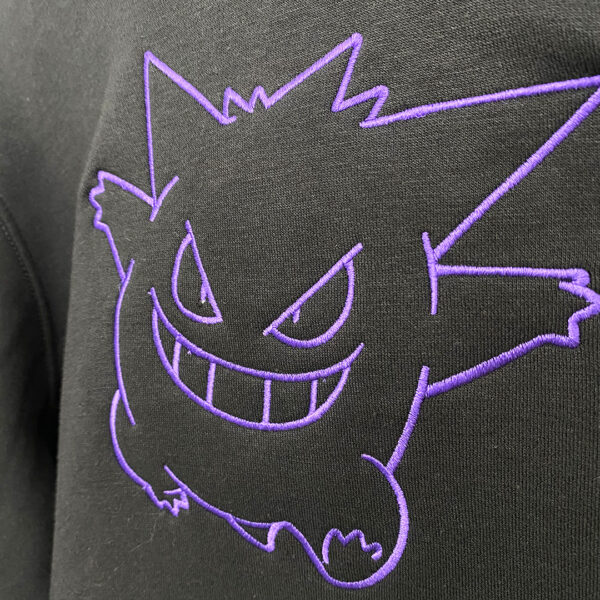 Pokemon Gengar Hoodie - Embroidered Gengar - Image 2